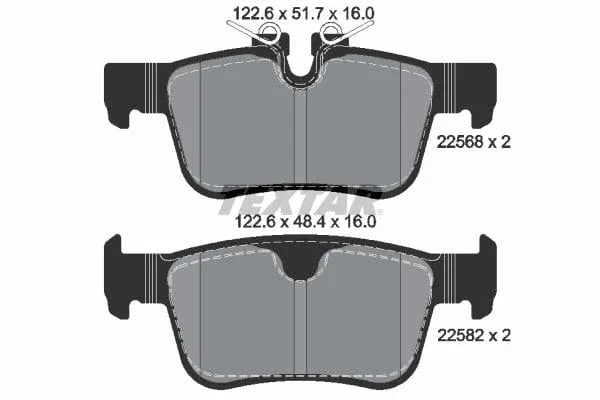 Textar Brake Pads Set Brake Pads Full Set Of 4 Rear 2256801 - image 4