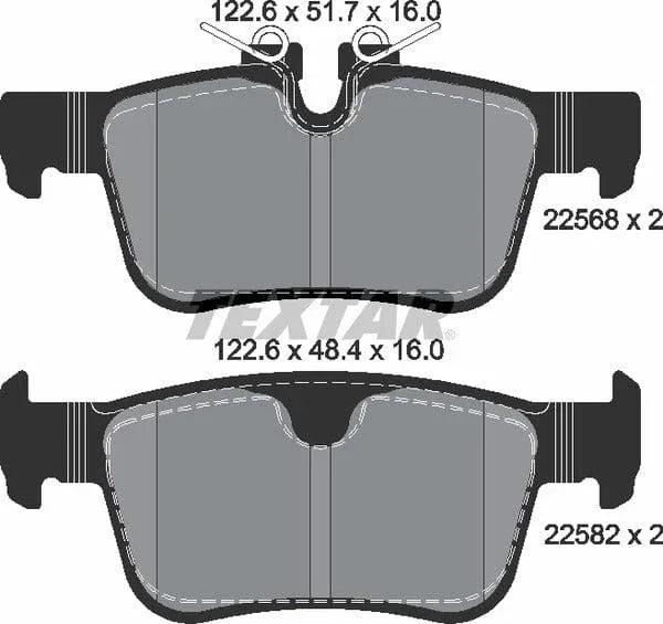 Textar Brake Pads Set Brake Pads Full Set Of 4 Rear 2256801 - image 5