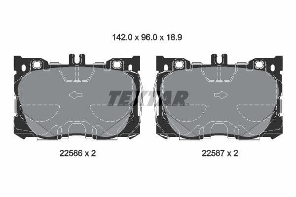 Textar Brake Pads Full Set Of 4 Front 2258601 - image 4