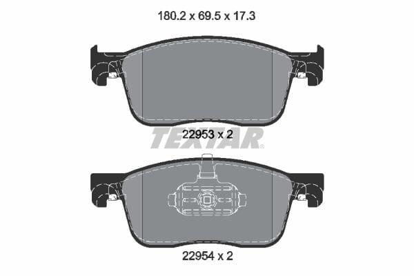 Textar Brake Pads Full Set Of 4 Front 2259301 - image 4