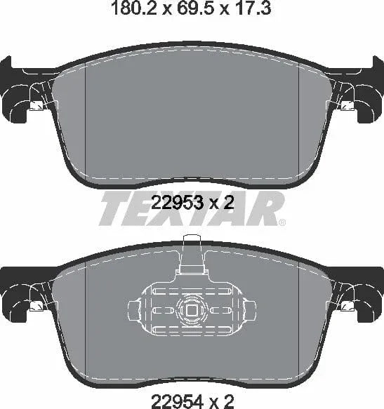 Textar Brake Pads Full Set Of 4 Front 2259301 - image 5