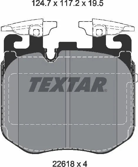 Textar Brake Pads Full Set Of 4 Front 2261801 - image 5