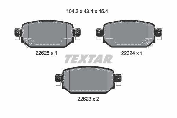 Textar Brake Pads Set Brake Pads Full Set Of 4 Rear 2262301 - image 4