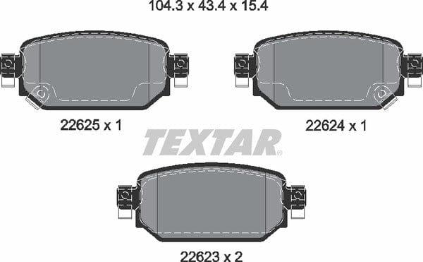 Textar Brake Pads Set Brake Pads Full Set Of 4 Rear 2262301 - image 5