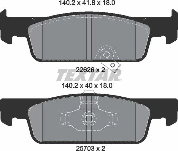 Textar Brake Pads Full Set Of 4 Front 2262601 - image 5