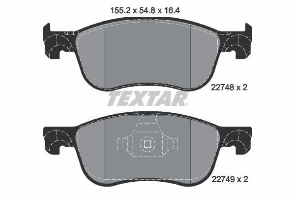 Textar Brake Pads Full Set Of 4 Front 2274801 - image 4