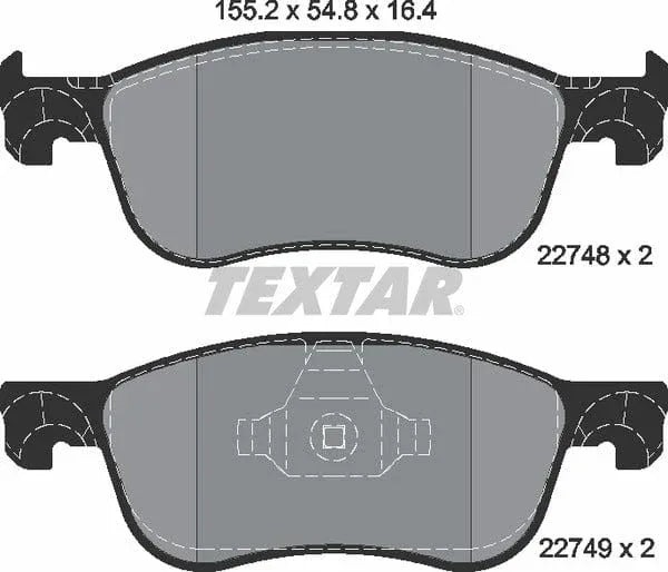 Textar Brake Pads Full Set Of 4 Front 2274801 - image 5