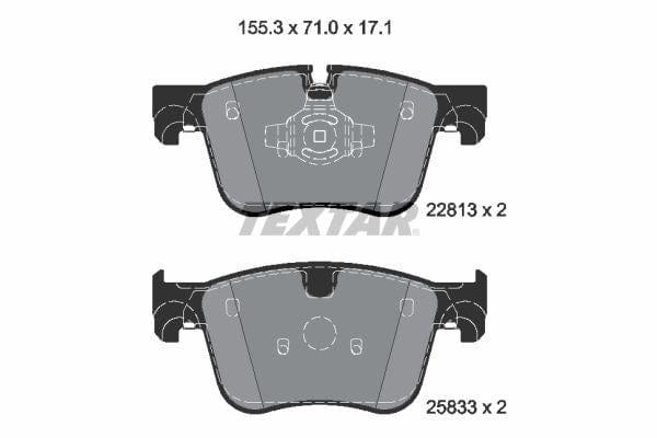 Textar Brake Pads Full Set Of 4 Front 2281301 - image 4