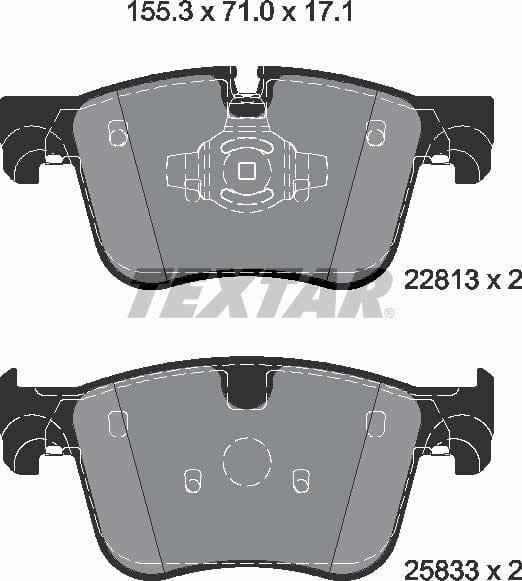 Textar Brake Pads Full Set Of 4 Front 2281301 - image 5