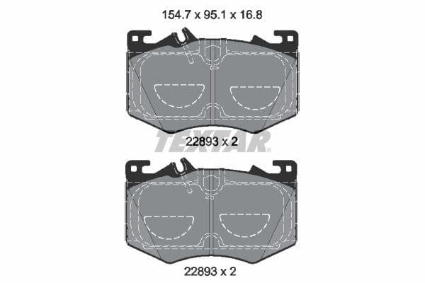 Textar Brake Pads Full Set Of 4 Front 2289301 - image 4
