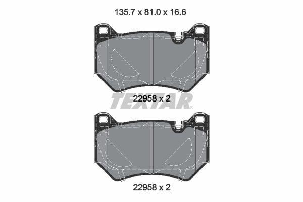 Textar Brake Pads Full Set Of 4 Front 2295801 - image 4