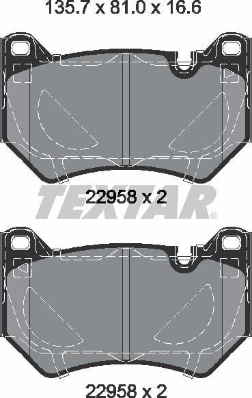 Textar Brake Pads Full Set Of 4 Front 2295801 - image 5