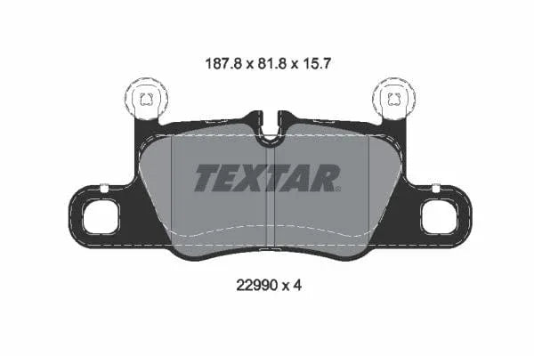 Textar Brake Pads Set Brake Pads Full Set Of 4 Rear 2299001 - image 4