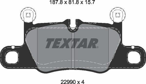 Textar Brake Pads Set Brake Pads Full Set Of 4 Rear 2299001 - image 5