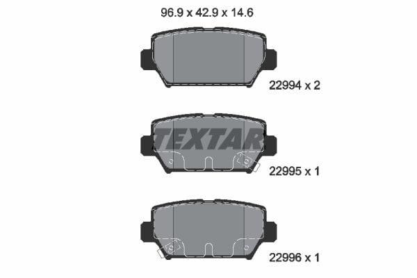 Textar Brake Pads Set Brake Pads Full Set Of 4 Rear 2299401 - image 4