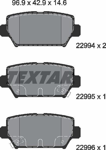 Textar Brake Pads Set Brake Pads Full Set Of 4 Rear 2299401 - image 5