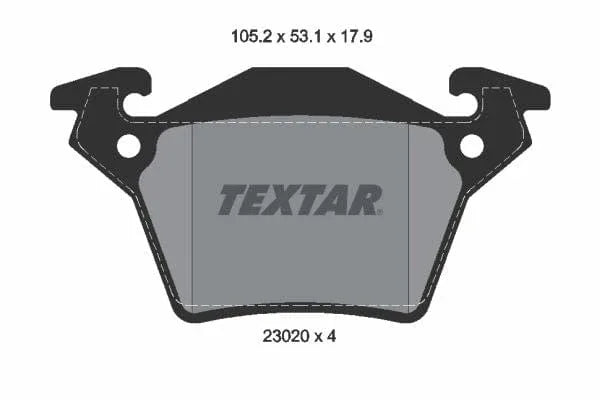 Textar Brake Pads Set Brake Pads Full Set Of 4 Rear 2302001 - image 4