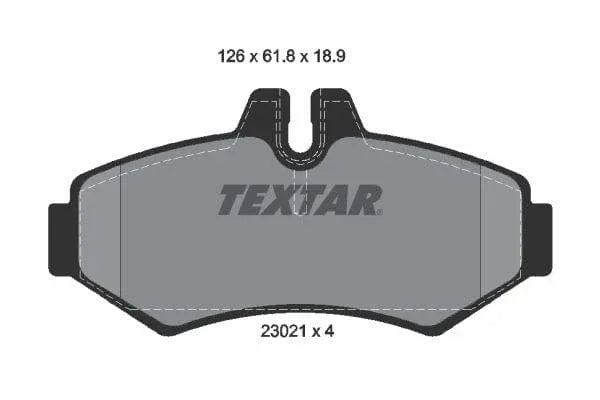 Textar Brake Pads Set Brake Pads Full Set Of 4 Rear 2302101 - image 4