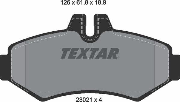 Textar Brake Pads Set Brake Pads Full Set Of 4 Rear 2302101 - image 5