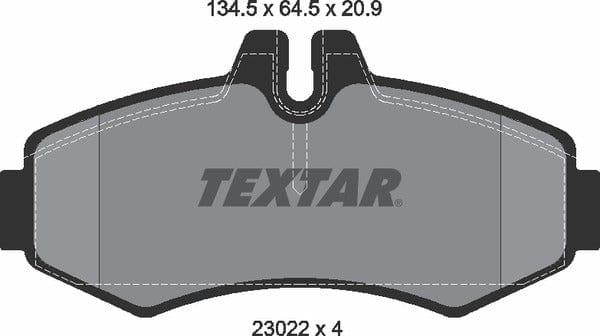 Textar Brake Pads Full Set Of 4 Front 2302201 - image 5