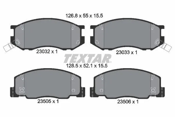 Textar Brake Pads Full Set Of 4 Front 2303201 - image 4
