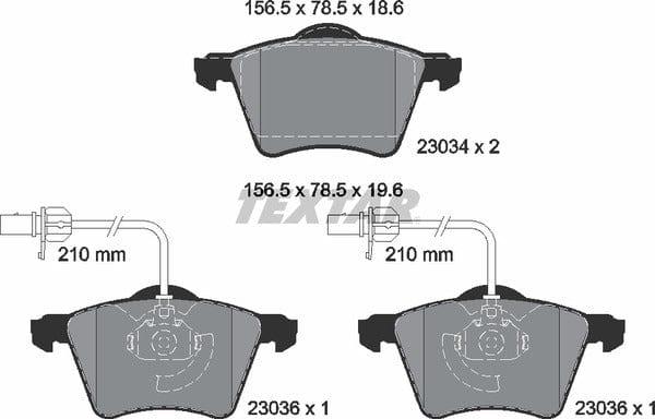 Textar Brake Pads Full Set Of 4 Front 2303401 - image 5