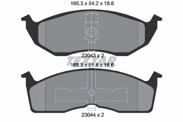 Textar Brake Pads Full Set Of 4 Front 2304301 - image 4