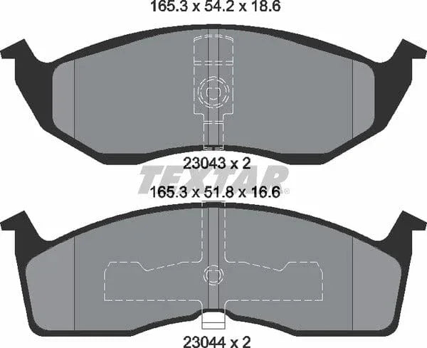 Textar Brake Pads Full Set Of 4 Front 2304301 - image 5