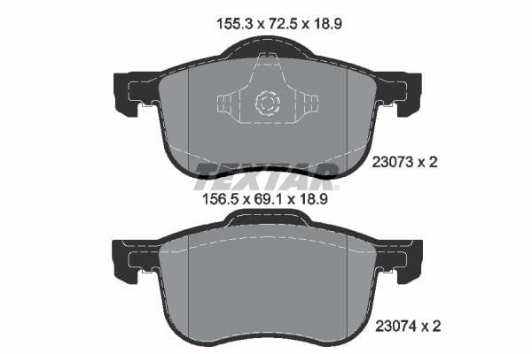 Textar Brake Pads Full Set Of 4 Front 2307303 - image 4