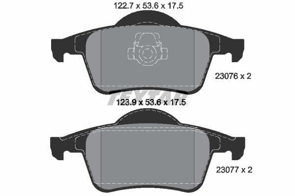 Textar Brake Pads Set Brake Pads Full Set Of 4 Rear 2307602 - image 4