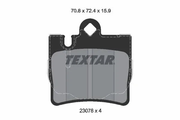 Textar Brake Pads Set Brake Pads Full Set Of 4 Rear 2307801 - image 4