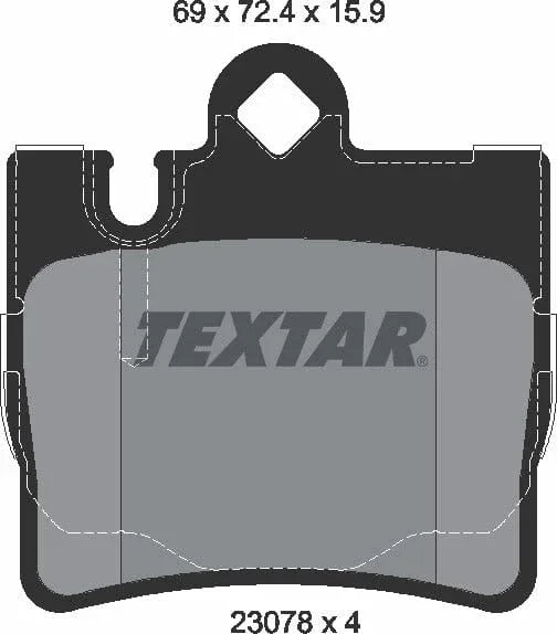 Textar Brake Pads Set Brake Pads Full Set Of 4 Rear 2307801 - image 5