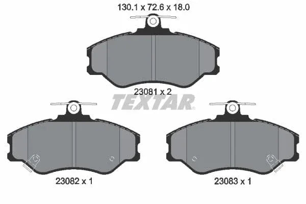 Textar Brake Pads Full Set Of 4 Front 2308101 - image 4