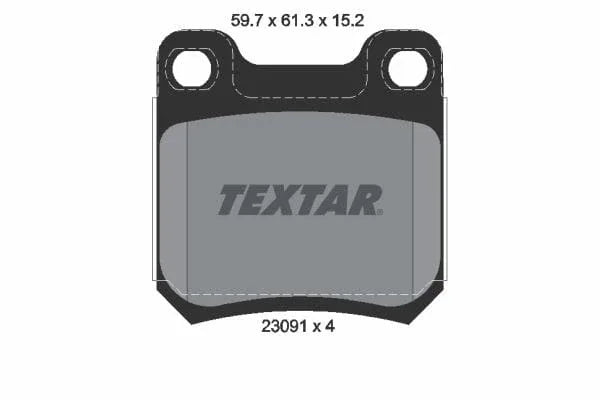 Textar Brake Pads Set Brake Pads Full Set Of 4 Rear 2309102 - image 4