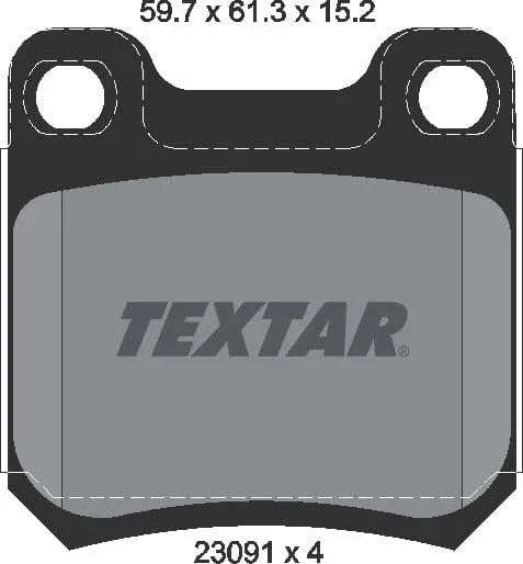 Textar Brake Pads Set Brake Pads Full Set Of 4 Rear 2309102 - image 5