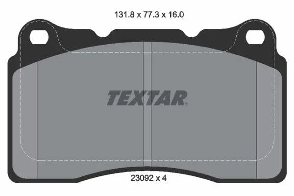 Textar Brake Pads Full Set Of 4 Front 2309203 - image 4