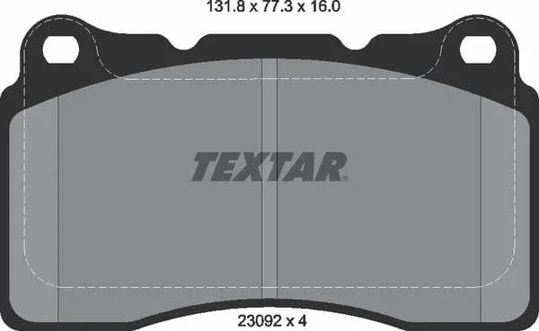 Textar Brake Pads Full Set Of 4 Front 2309203 - image 5