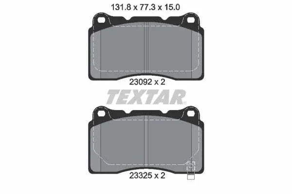 Textar Brake Pads Full Set Of 4 Front 2309204 - image 4