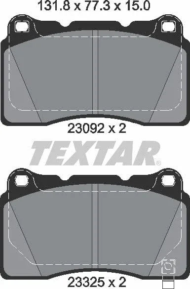 Textar Brake Pads Full Set Of 4 Front 2309204 - image 5