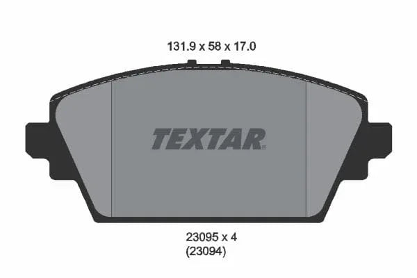 Textar Brake Pads Full Set Of 4 Front 2309501 - image 4