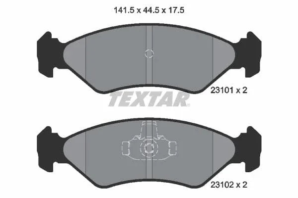 Textar Brake Pads Full Set Of 4 Front 2310101 - image 4