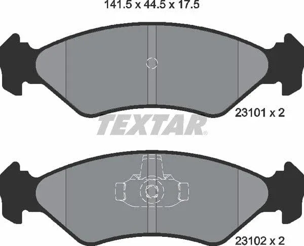 Textar Brake Pads Full Set Of 4 Front 2310101 - image 5