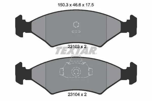 Textar Brake Pads Full Set Of 4 Front 2310301 - image 4