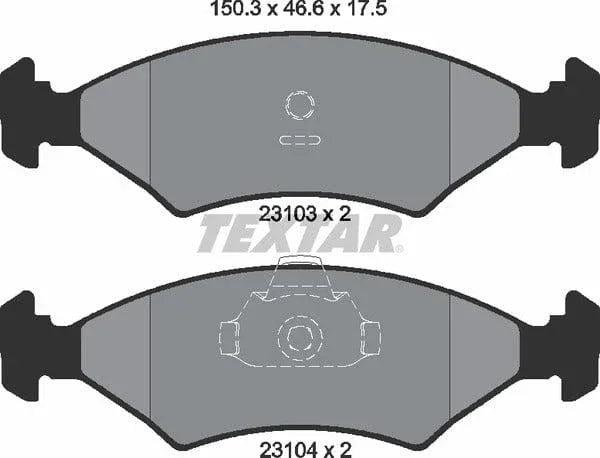 Textar Brake Pads Full Set Of 4 Front 2310301 - image 5