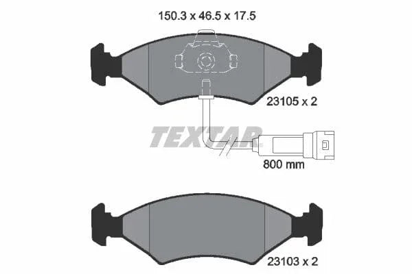 Textar Brake Pads Full Set Of 4 Front 2310501 - image 4