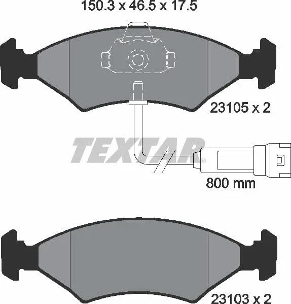 Textar Brake Pads Full Set Of 4 Front 2310501 - image 5