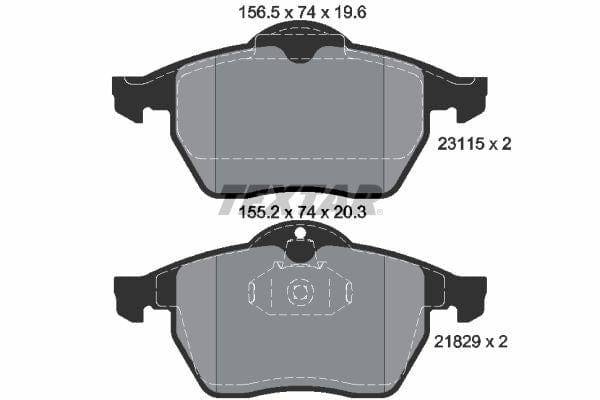 Textar Brake Pads Full Set Of 4 Front 2311502 - image 4