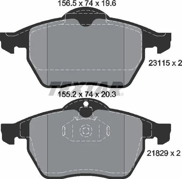 Textar Brake Pads Full Set Of 4 Front 2311502 - image 5