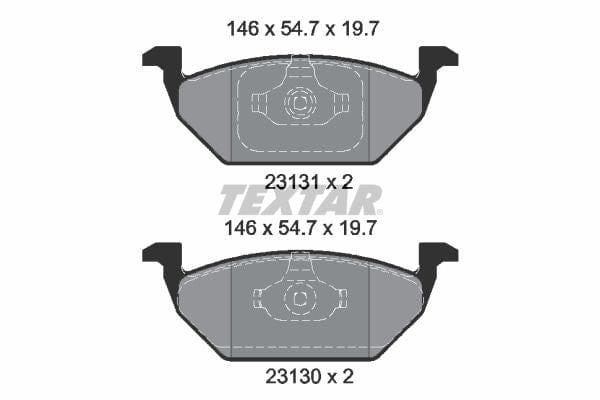 Textar Brake Pads Full Set Of 4 Front 2313001 - image 4