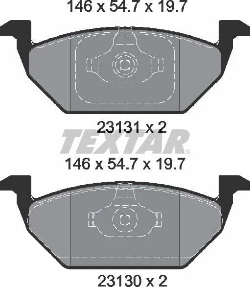 Textar Brake Pads Full Set Of 4 Front 2313001 - image 5